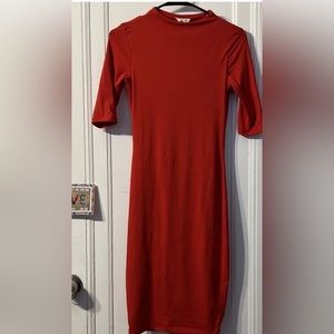Golden State Los Angeles Red Body Fitting Dress Size Small